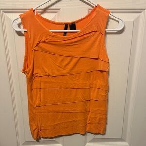 Nue Options Vibrant Orange Layered Tank Top